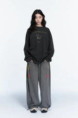 26FW★エスニック シンボル ピグメント スウェットパンツ