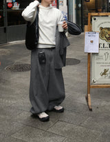 No.1582 wool 70 セットダートワイドスラックス (3color)