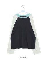 [unisex] Chaconne Color Matching Raglan Long Sleeve Tee
