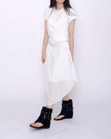 Aurora Halter Draping Asymmetrical Chiffon Dress