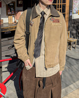 Woven Patch Pigment Work Jacket