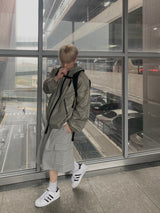 メッシュジッパーナイロンハーフパンツ 2C