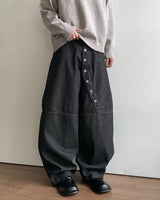 Obi Button Denim Pants