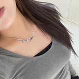 Dazzle Ball Circle Necklace