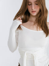 STRAP LAYERED T-SHIRT / WHITE