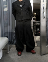No.1582 wool 70 セットダートワイドスラックス (3color)