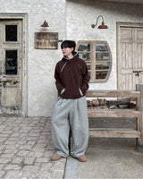 Nover Back Patch Fleece Sweat Pants