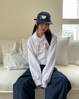 USAスターパッチロングスリーブフードTシャツ