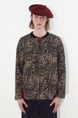 Retro leopard print hoodie with tie belt design and patchwork style
