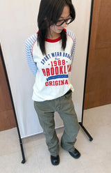 BROOKLYN STRIPE RAGLAN TOP