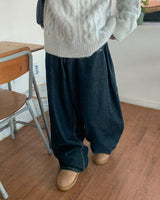 Detney Pintuck Denim Wide Brushed Pants XL
