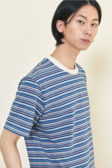 ALARM マルチストライプTシャツ BLUE_MAN
