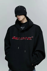 Beaded Embroidered Oversized Hoodie