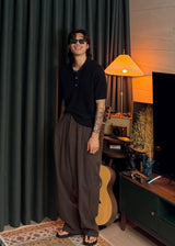 Hachi Linen Collar Short-Sleeve Knit 5COLOR