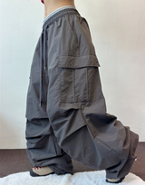 PARACHUTE NYLON WIDE PANTS