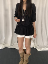 Seruni Ribbon Button Sleeve Blouse