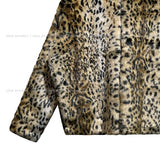 Blurry pattern hooded fur jumper