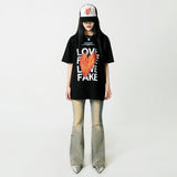 LOVE X FAKE GRAPHIC T-SHIRTS (BLACK)