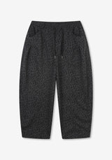 YU レオパード ワイドコットンバンディングパンツ