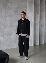 [UNISEX] カーペンターブラックデニムワイドパンツ