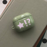スター ポルカドット オリーブピンク グロッシー AirPodsケース