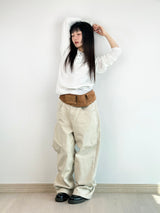 Front Slit Cotton Pants
