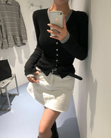 レシピロングスリーブニットカーディガン
