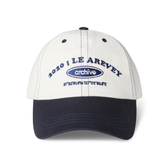 LE AREVEY アーカイブボールキャップ アイボリー/ネイビー