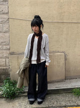 Vino Pleated Long Muffler