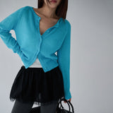 [Zerotin] Round Mohair Raglan Cardigan -6color