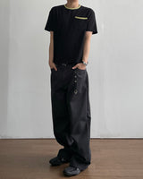 トフ クロップ コントラスト ショートスリーブ Tシャツ 3C