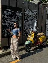 シルバーストリング2WAYジョガーワイドパンツ