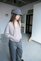 mild v-neck hood zip-up(3colors)