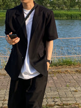 Two-button short sleeved blazer jacket 3C