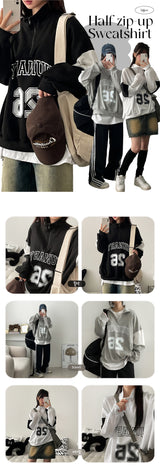 26 Coloring Half Zip-Up Sweatshirt