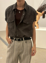 [S/S] Western シースルーリンクルシャツ(3color)