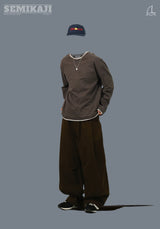 AND Pin-tuck Balloon Pants