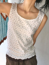 Theron Wave Flower Square Neck Sleeveless