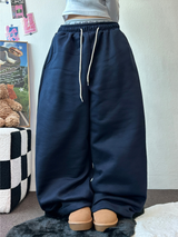 TRACK WIDE TAPING BALLOON LONG PANTS 💙🖤🤍3COLOR