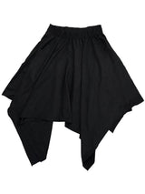 suede shirring draped skirt