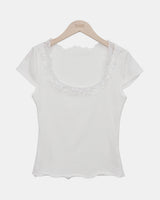 ロフィル レース半袖Tシャツ