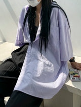 WIT LOOSE HALF SHIRT