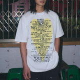 Untitled Heart Logo Pigment Wash Short Sleeve Off White