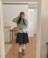 ミディチェックスカート