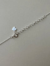 [92.5silver] Solid ribbon necklace