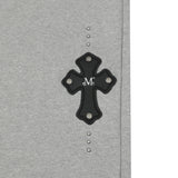 モエンクロスレザーパッチスウェットパンツ UNISEX (2Color)