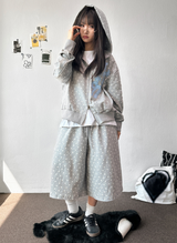 トイド ブルー ナンバー スター パッチ タトゥー バミューダ ショーツ 2カラー
