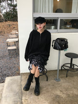 ミリュクロップニットフードジップアップ (3c)