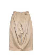 6CRAYON Khaki Classic Herringbone Washed Wide-Leg Trousers