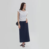 [Ranoti] Stripe Long Slit Skirt - 2color